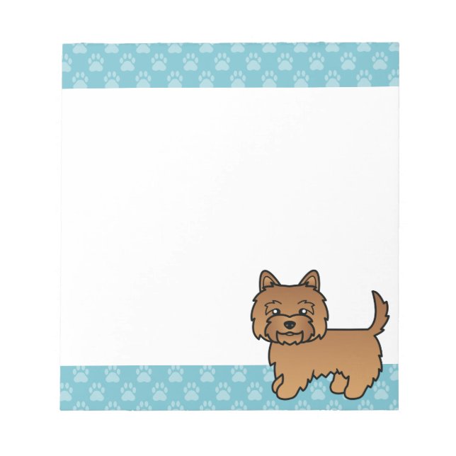 Bloco De Notas Ilustração de cachorro de desenho animado fofo do  (Frente)