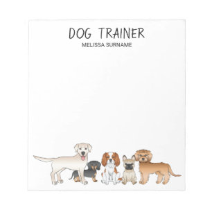 Bloco De Notas Ilustração de Cachorros de Desenho Animado Fofo -