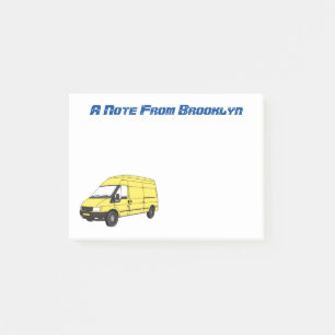 Bloco De Notas Ilustração de carrinha de entrega