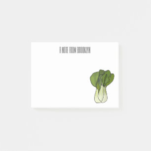 Bloco De Notas Ilustração de desenho animado Bok choy