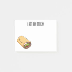 Bloco De Notas Ilustração de desenho animado burrito
