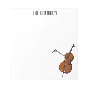 Bloco De Notas Ilustração de desenho animado Cello