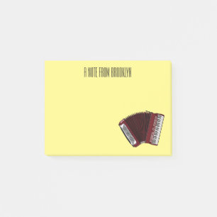 Bloco De Notas Ilustração de desenho animado de Accordion
