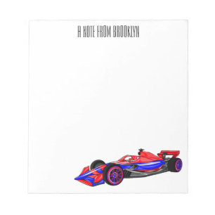Bloco De Notas Ilustração de desenho animado de automóveis de cor