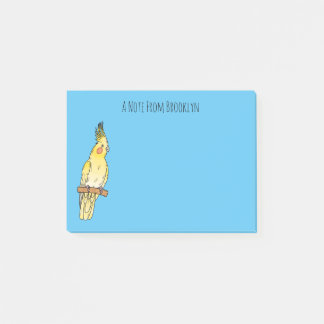 Bloco De Notas Ilustração de desenho animado de aves Cockatiel