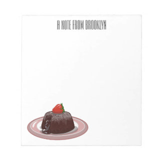 Bloco De Notas Ilustração de desenho animado de bolo de lava de c