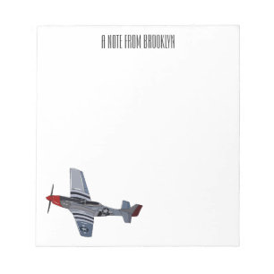 Bloco De Notas Ilustração de desenho animado de bombardeiro