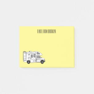 Bloco De Notas Ilustração de desenho animado de Campervan