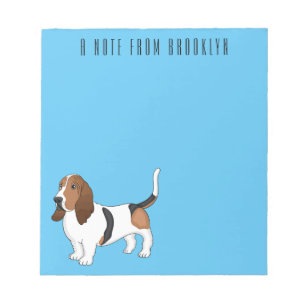 Bloco De Notas Ilustração de desenho animado de cão de cão de cão
