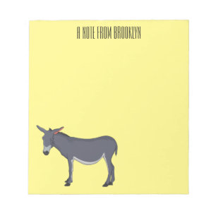 Bloco De Notas Ilustração de desenho animado de Donkey