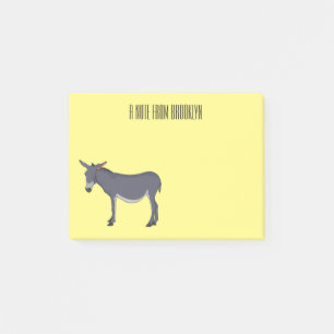 Bloco De Notas Ilustração de desenho animado de Donkey