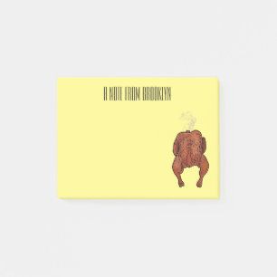 Bloco De Notas Ilustração de desenho animado de frango assado