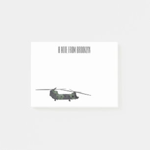 Bloco De Notas Ilustração de desenho animado de helicóptero do ex