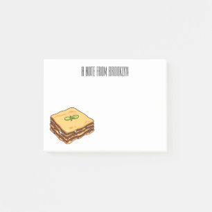 Bloco De Notas Ilustração de desenho animado de Lasagna