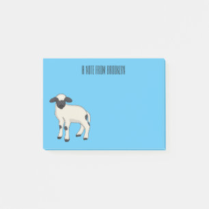 Bloco De Notas Ilustração de desenho animado de ovelha Valais Bla