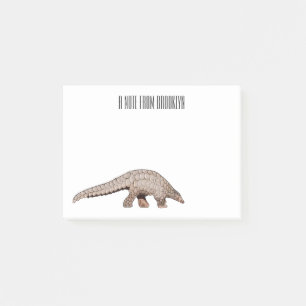 Bloco De Notas Ilustração de desenho animado de Pangolin