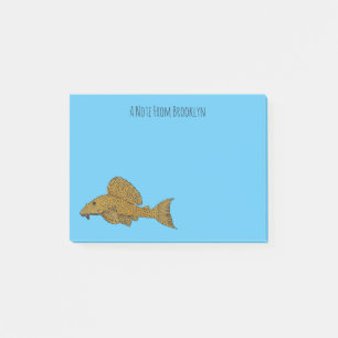 Bloco De Notas Ilustração de desenho animado de peixe-palco