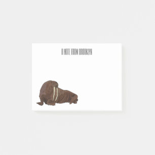 Bloco De Notas Ilustração de desenho animado de Walrus