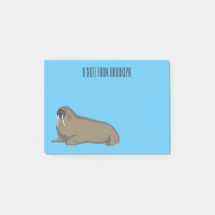 Bloco De Notas Ilustração de desenho animado de Walrus