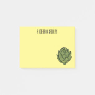 Bloco De Notas Ilustração de desenho animado do Artichoke