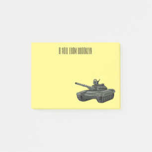 Bloco De Notas Ilustração de desenho animado do Tanque