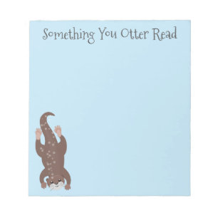 Bloco De Notas Ilustração de desenho animado em lontra