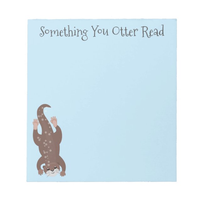 Bloco De Notas Ilustração de desenho animado em lontra (Frente)