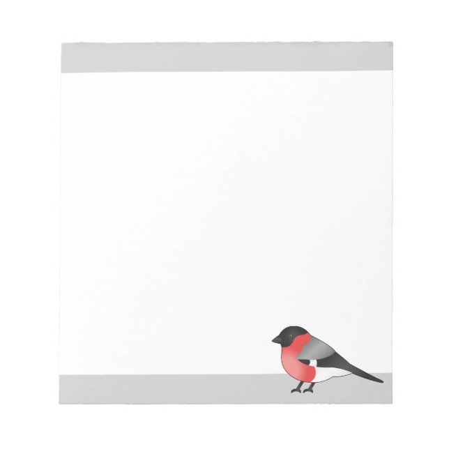 Bloco De Notas Ilustração de desenho animado fofo do tentilhão-re (Frente)