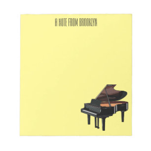 Bloco De Notas Ilustração de desenho animado Piano