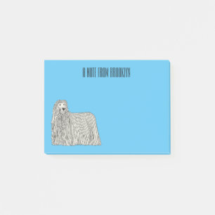 Bloco De Notas Ilustração de desenho de cães Komondor