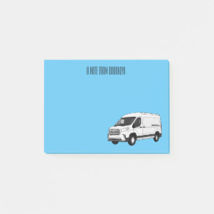 Bloco De Notas Ilustração de desenho de carrinha de entrega