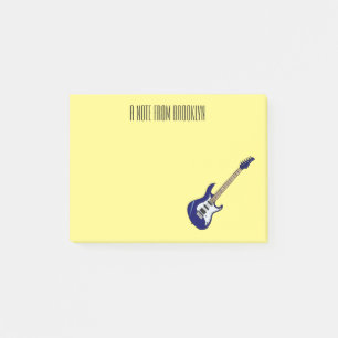 Bloco De Notas Ilustração de desenho de guitarra elétrica