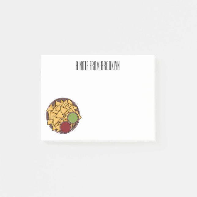 Bloco De Notas Ilustração de desenho de Nachos (Frente)