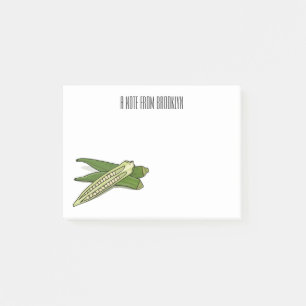 Bloco De Notas Ilustração de desenho de Okra