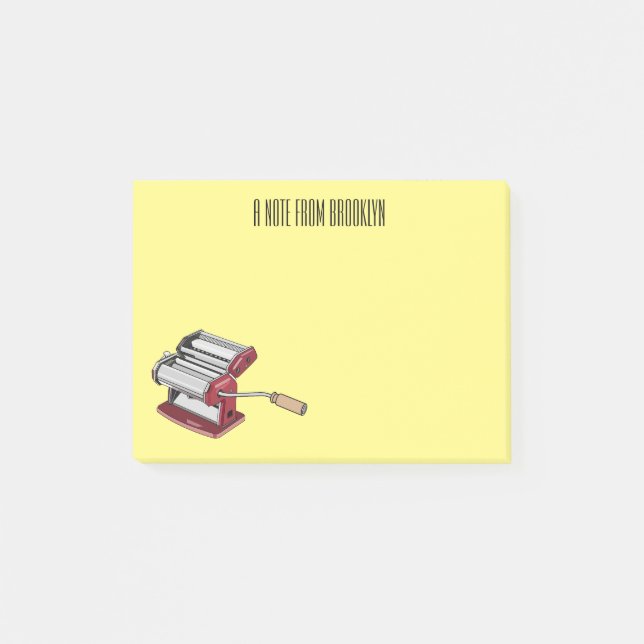 Bloco De Notas Ilustração de desenho do fabricante de massas (Frente)