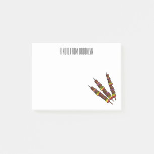 Bloco De Notas Ilustração de desenho do Kebab ou kabob