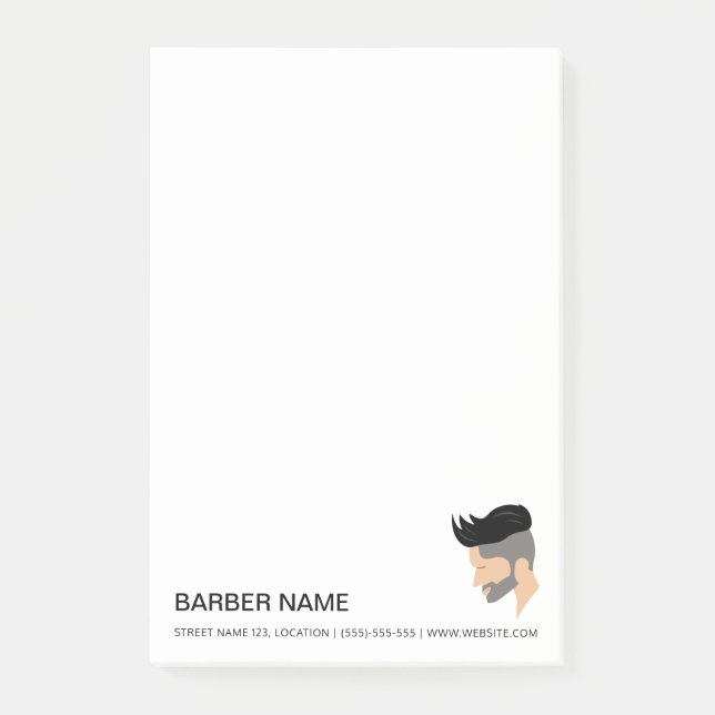 Bloco De Notas Ilustração de Estilo de Cabelo Masculino Moderno P (Frente)