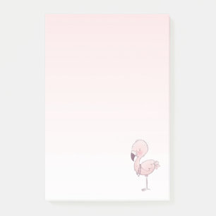 Bloco De Notas Ilustração de Flamingo Cor-de-Rosa