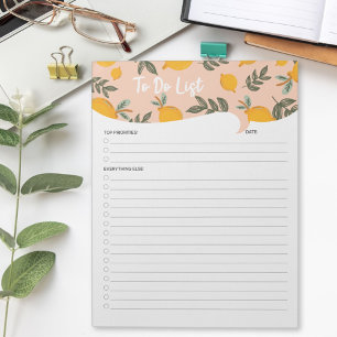 Bloco De Notas Ilustração de Limão Bastante Para Fazer Lista Vinc