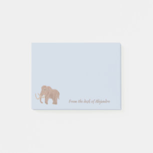 Bloco De Notas Ilustração de Mamute Brown Wooly Personalizada