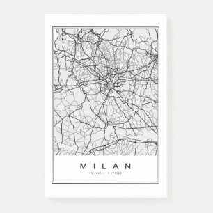 Bloco De Notas Ilustração de Mapa de Milão