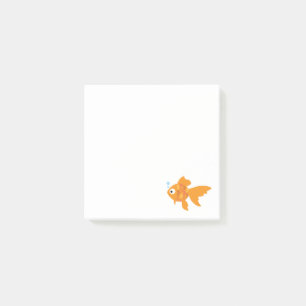 Bloco De Notas Ilustração de Peixe Dourada Amigável