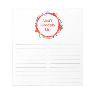 Bloco De Notas Ilustração de Piquenique Lista de Compras de Super
