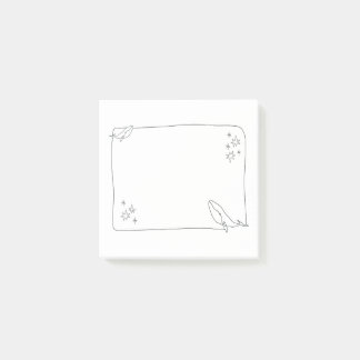 Bloco De Notas Ilustração de quadro de arte em linha, Baleia