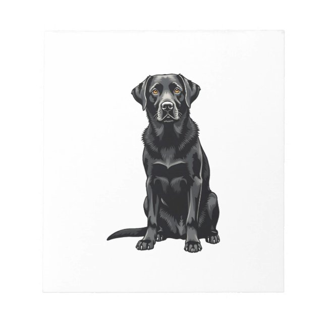 Bloco De Notas Ilustração de retrato de cão Labrador Retriever pr (Frente)