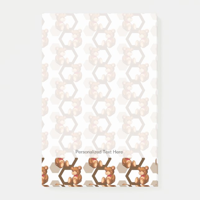 Bloco De Notas ilustração de um conjunto de ursos de pelúcia em b (Frente)