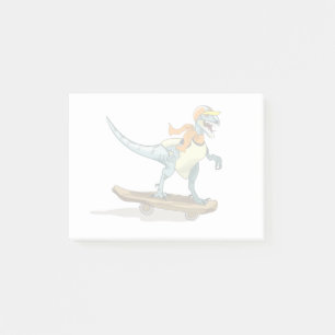 Bloco De Notas Ilustração De Um Skate De Raptor.