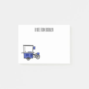 Bloco De Notas ilustração do desenho do carrinho de comida