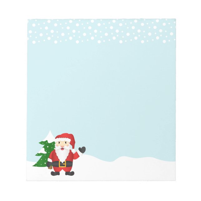 Bloco De Notas Ilustração do Papai Noel Natal (Frente)