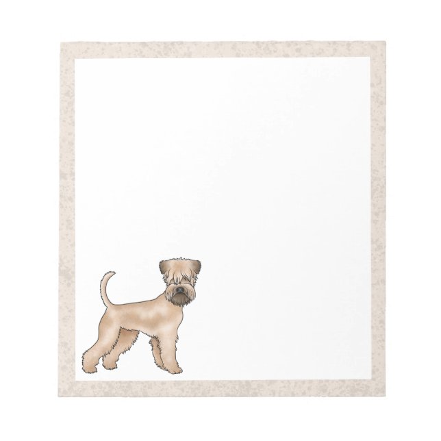 Bloco De Notas Ilustração Fofa do Cão Terrier de Capa Macia Doura (Frente)